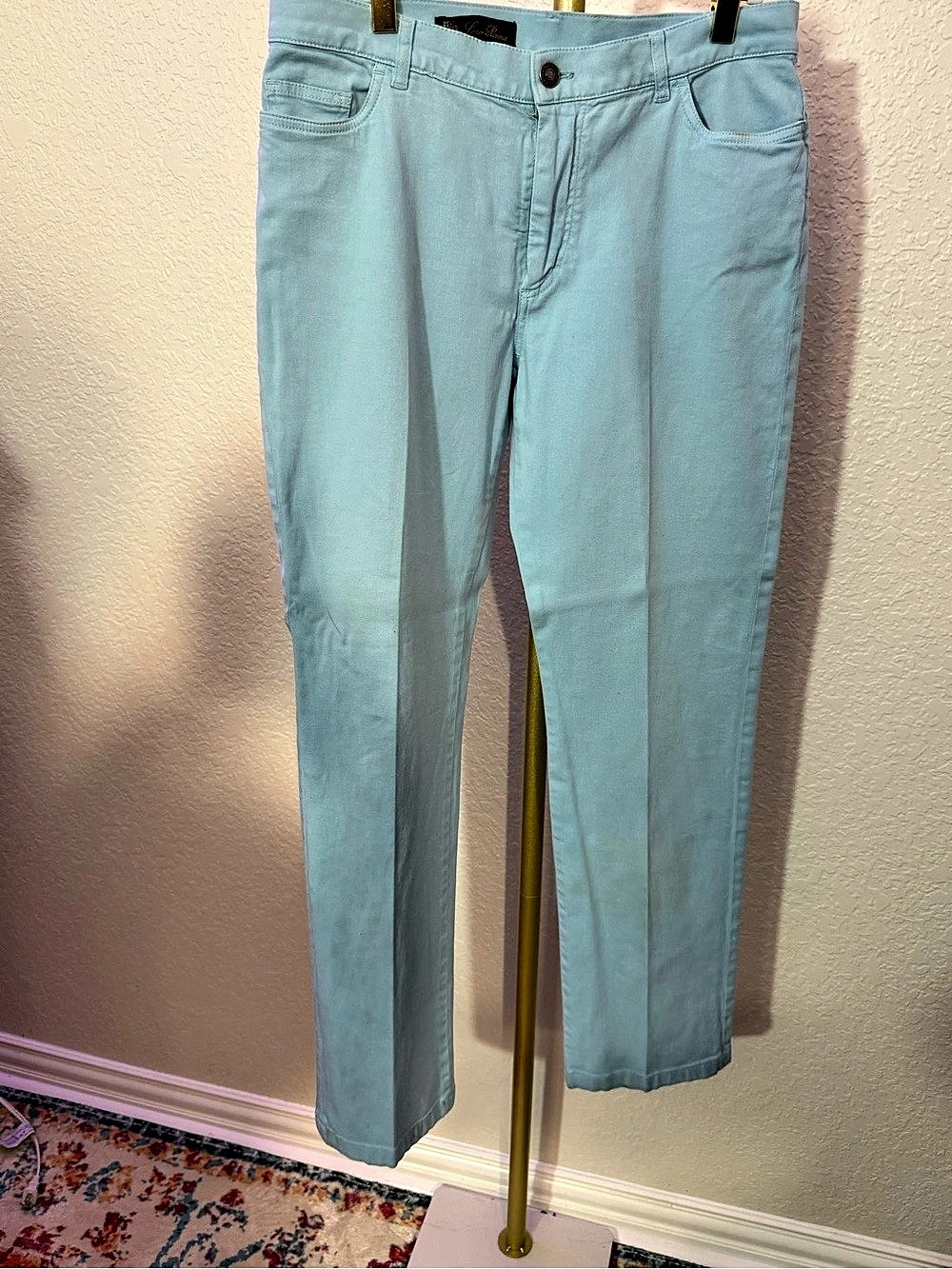 Loro Piana Blue Straight Leg Jeans Waist 46 Like New